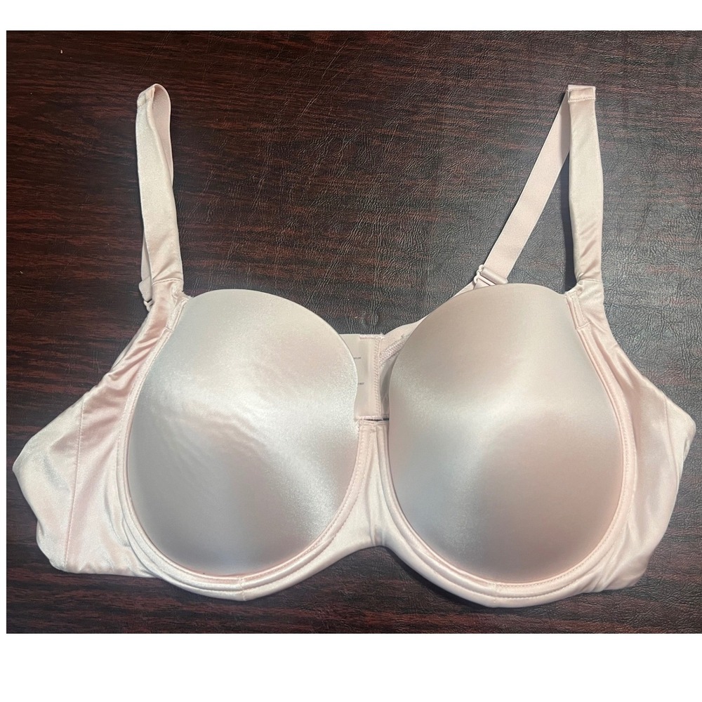 Soma Stunning Full Coverage Underwire Bra 42D Blush‎ Pink Satin 072505